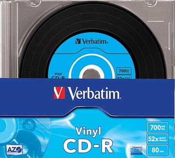 VERBATIM CD-R AZO VINYL 700MB 52X slim 10шт АУДИО