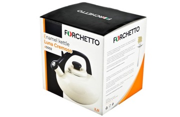 Чайник эмалированный Forchetto Luna Cremoso 2,5л.