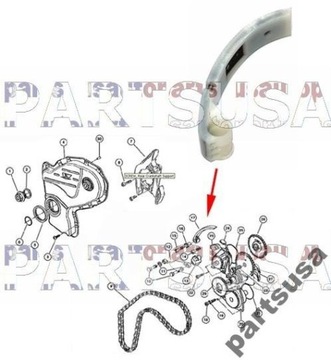 Ползун цепи Chrysler Voyager 2.5 2.5 TD 95-97