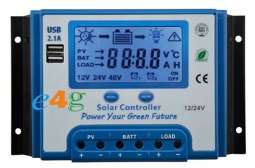 Солнечный регулятор 60А 55В контроллер 12В 24В 5В USB