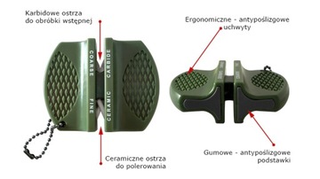 ТОЧИЛКА ДЛЯ НОЖЕЙ КАРМАННАЯ ВОЕННАЯ КОЛЕСО MIL-TEC OLIVE