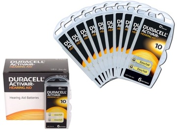 Батарейки для слуховых аппаратов DURACELL 60x 10 230