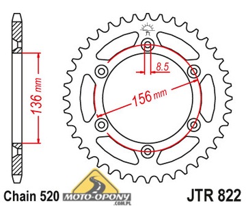 Zestaw napęd-owy Husqvarna CR 125 1995-97r Zębatki + Łańcuch X-Ring GOLD