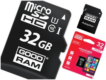 КАРТА GOODRAM MICRO SD 32 ГБ MICRO 10 UHS + АДАПТЕР