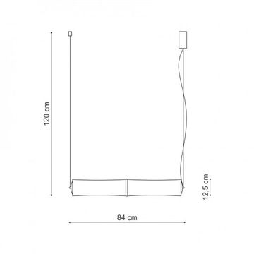 Подвесной светильник AZzardo BAMBOO 1 - точки освещения со встроенным светодиодным источником