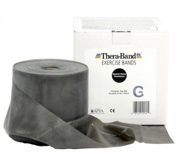 ЛЕНТА ДЛЯ ТРЕНИРОВОК THERABAND, ЧЕРНАЯ РЕЗИНА, 1,5 М