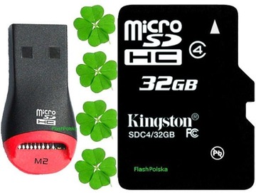 КАРТА KINGSTON MICRO SD 32 ГБ cl10 UHS + МИКРО-РИДЕР