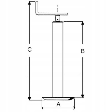 Опорная ножка для прицепа 200 кг.