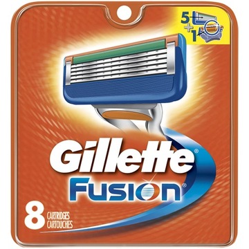 КАРТРИДЖИ GILLETTE FUSION BLADES ДЛЯ КЛИВЕРА 8 ШТ. 100% ОРИГИНАЛ