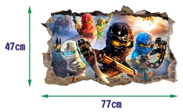 Наклейка на стену с плакатом LEGO NINJAGO! 3D XL!