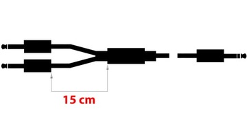 Кабельный кабель 6,3 Jack стерео - 2x моно Klotz 1м