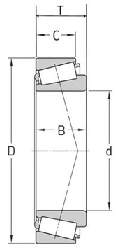 Подшипник роликовый конический 320/28 Х НТН 28х52х16