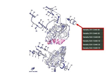 Yamaha 5GH-13440-71 МАСЛЯНЫЙ ФИЛЬТР FZR600 FZ6 Fazer