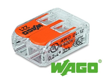 SZYBKOZŁĄCZKA WAGO UNIWERSALNA 2x0,2-4mm² 100szt