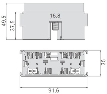 МОДУЛЬ MTA 0101470 КОРОБКА ДЛЯ РОЗЕТОК 6x Maxi SAFE