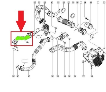фото thumb №9, Труба шланг turbo renault clio iv 1.5 dci 144609034r