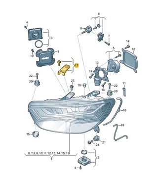 фото thumb №3, Набор ремонтный фара ушки audi a6 c7 левый