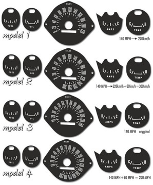 Циферблаты счетчика Indiglo FORD MUSTANG 64 - 73 MoMan
