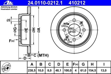фото thumb №2, Ate диски зад honda concerto prelude crx