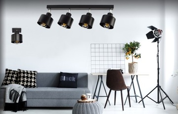 Потолочный светильник в скандинавском стиле LOFT Черный 384-B4 LED