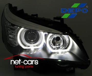 ЛАМПЫ ФАР BMW 5 E60 E61 LED ANGEL EYES LIFT