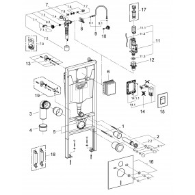 РАМА GROHE+ЧАША+БИДЕ+АККУМУЛЯТОР+РАМКА БИДЕ