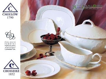 3604 СОУСНИК 500 мл Golden Line ROCOCO PORCELANA ĆMIELÓW MALCER