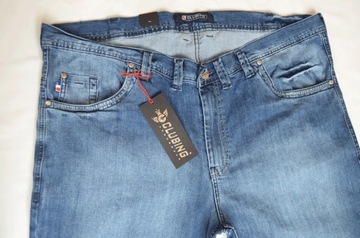 DUŻE DŁUGIE spodnie Clubing jeans 120-122 pas L38