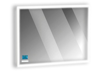 Часы LED MIRROR 50x60 АЛЮМИНИЕВАЯ РАМКА с выключателем.