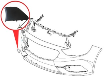 Заглушка фаркоп бампера перед к opel insignia 2 Оригинал, фото thumb