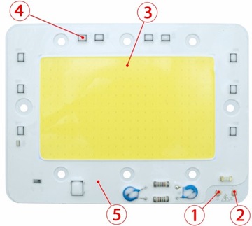 COB LED 100Вт 9800лм БЕЛЫЙ 135х100мм до 230В