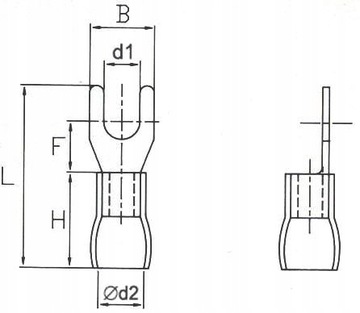 SGE KONEKTOR WIDEŁKOWY KWR6 KONCÓWKA M6 PVC (227)