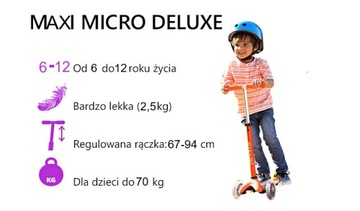 Hulajnoga Micro Maxi deluxe trójkołowa 5+ MMD020