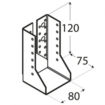 ПОДВЕСКА БАЛКИ WBZ26, ИЗОГНУТЫЙ СОЕДИНИТЕЛЬ 80x120 СЕРТИФИКАТ