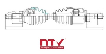 фото thumb №3, Полуось приводная левая fiat doblo 1.9jtd 01-10