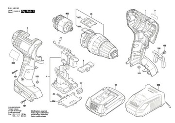 Двигатель отвертки BOSCH GSR 18 V-LI GSB 18 V-LI BS