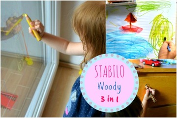 STABILO WOODY ТОЛСТЫЙ КАРАНДАШ 3 в 1 ШТ.