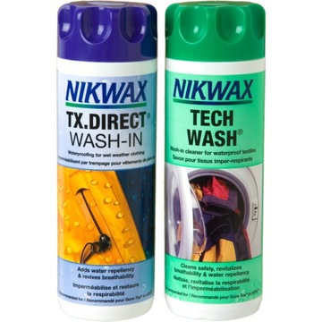 Nikwax TECH Wash 300мл Мыло + ТХ. Набор пропиток Direct Wash-In, 300 мл