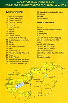 Баконь, северная часть — карта Венгрии 1: 40 000