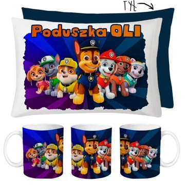 НАБОР КРУЖКИ + ПОДУШКА PAW PATROL + ИМЕННЫЙ ПОДАРОК