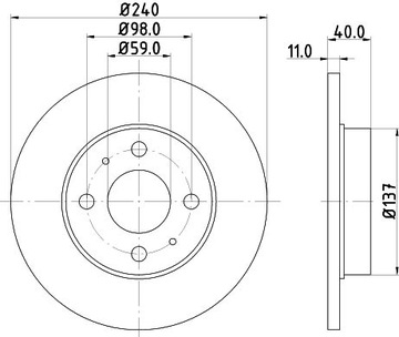 ПЕРЕДНИЕ ДИСКИ + КОЛОДКИ FIAT PANDA II 03- PUNTO I II