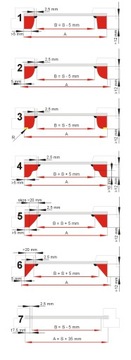 ВНУТРЕННИЕ КАССЕТНЫЕ РОЛЬСТАВНИ AL, размер 43x150 A