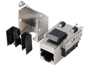 РАЗЪЕМ RJ45 KEYSTONE SOCKET 90 FTP CAT 5e 45x45