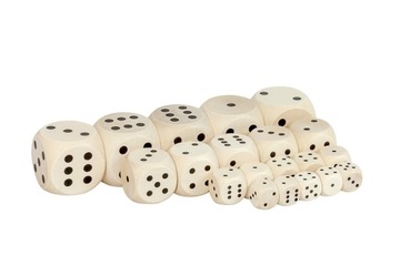 Игральные кости DICE 1,6x1,6 см деревянные 5 шт.