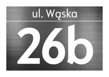 ТАБЛИЧКА С НОМЕРОМ ДОМА И АДРЕСОМ 20х12,5 см.