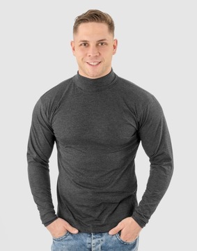 Elegancki Sweter Golf Męski Golfy WXM XL antracyt