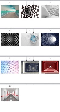 3D ПОСТЕР 59x42 СМ A2 10 МАТОВЫХ ДИЗАЙНОВ