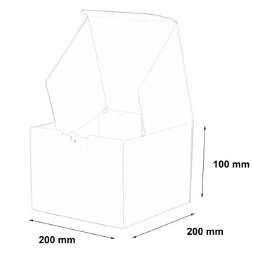 КАРТОННАЯ КОРОБКА 200х200х100 СДЕЛАНО КОРОБКА 20 шт.