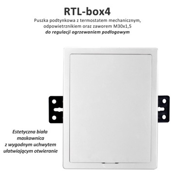 RTL BOX 3/4 OGRANICZNIK TEMPERATURY ZAWÓR GŁOWICA do PODŁOGÓWKI podtynkowy