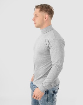 Elegancki Sweter Golf Męski Golfy WXM r 6XL melanż